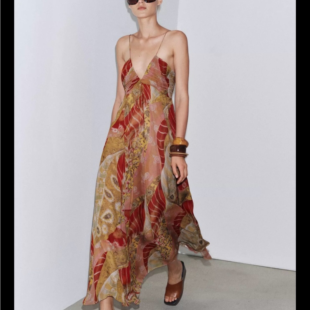 Zara Asymmetrical Maxi Sundress